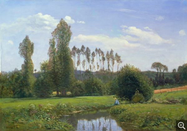 Claude MONET (1840-1926), Vue prise à Rouelles, 1858, huile sur toile, 46 × 65 cm. Japon - Saitama - Museum of Modern Art - dépôt du Marunuma Art Park - Asaka. © Bridgeman Images