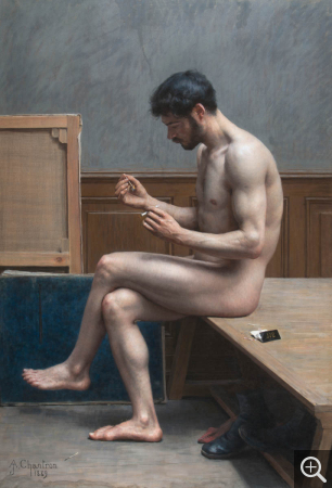 Alexandre Jacques CHANTRON (1842-1918), Le Repos du modèle, 1889, pastel. © 2013 MuMa Le Havre / Charles Maslard