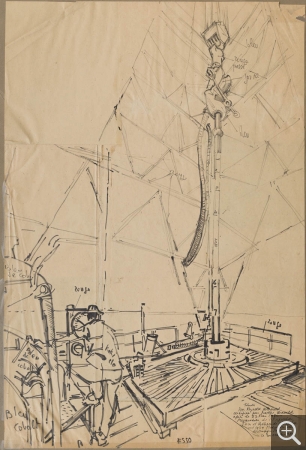Reynold ARNOULD (1919-1980), Esso, feutre sur papier, 58,7 x 39,5 cm. Le Havre, musée d’art moderne André Malraux, don Marthe Arnould, 1981. © 2015 MuMa Le Havre / Charles Maslard