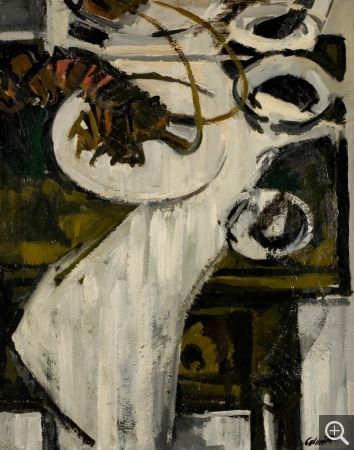 CALMETTES Jean-Marie (1918-2007), Nature morte , huile sur bois, 92 x 73 cm. Le Havre, musée d'art moderne André Malraux, dépôt du CNAP. © 2005 MuMa Le Havre / Florian Kleinefenn