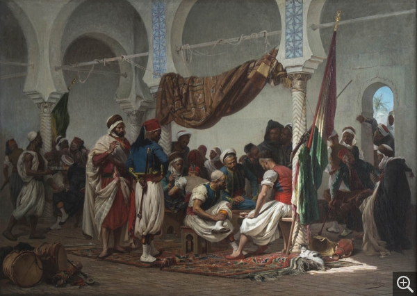 Charles LHULLIER dit aussi LHUILLIER (1824-1898), Le Café des Turcos, vers 1867-1868, oil on canvas, 100.5 x 140 cm. . © MuMa Le Havre / Charles Maslard