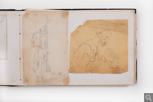 Charles LHULLIER dit aussi LHUILLIER (1824-1898), Album de dessins, vers  1859-1867, , 16 x 24 cm. . © MuMa Le Havre / Charles Maslard