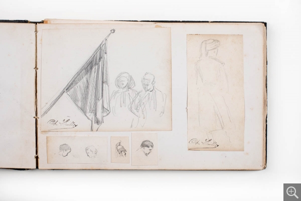 Charles LHULLIER dit aussi LHUILLIER (1824-1898), Album de dessins, vers 1859-1867, , 16 x 24 cm. . © MuMa Le Havre / Charles Maslard