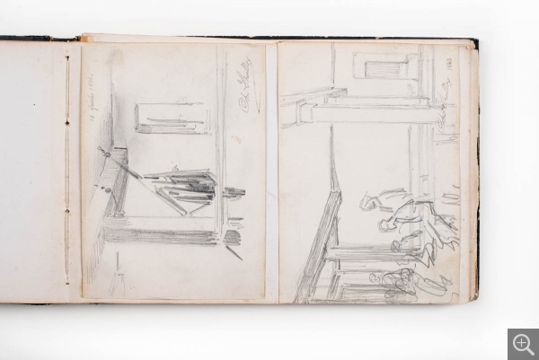 Charles LHULLIER dit aussi LHUILLIER (1824-1898), Album de dessins, vers 1859-1867, , 16 x 24 cm. . © MuMa Le Havre / Charles Maslard