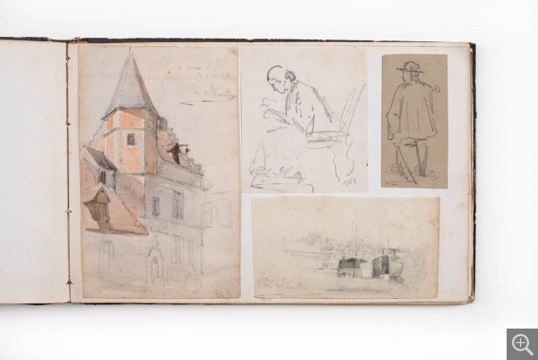 Charles LHULLIER dit aussi LHUILLIER (1824-1898), Album de dessins, vers 1859-1867, , 16 x 24 cm. . © MuMa Le Havre / Charles Maslard