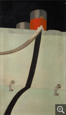 Georges MALKINE (1898-1970), Magie Blanche, 1926, huile sur toile, 55 x 32,5 cm. Collection Maître Binoche ©Musée d’arts de Nantes / C. Clos ©ADAGP - Paris 2025
