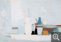 Roger MÜHL (1929-2008), Nature morte au pichet, s. d., gouache sur papier, 45 x 64 cm. Le Havre - musée d’art moderne André Malraux - collection Édouard Senn - donation Hélène Senn-Foulds - 2009. ©MuMa Le Havre/Charles Maslard ©ADAGP - Paris 2024