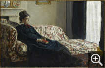 Claude MONET (1840-1926), Méditation. Madame Monet au canapé, vers 1871, huile sur toile, 48  x 74 cm. Musée d'Orsay - Legs M. et Mme Raymond Koechlin - 1931. © GrandPalaisRmn (musée d'Orsay) / Gérard Blot