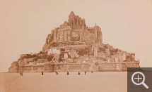 Benjamin PÉPIN, Vue générale du Mont-Saint-Michel prise du sud, vers 1865, tirage sur papier albuminé, 24,5 x 26 cm. collection Henry Decaëns