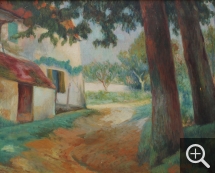 Diego RIVERA (1886-1957), Paysage, s. d., huile sur panneau de bois, 36,2 x 44,5 cm. 'Collection particulière. ©2024 Banco de México Diego Rivera Frida Kahlo Museums Trust - Mexico - D.F. / ADAGP - Paris