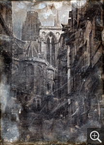 John RUSKIN, Rouen. Cathédrale Notre-Dame, vue du sud-est, 1854, daguerréotype - image inversée, 45 x 32,5 cm. The Ruskin Library