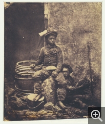 Louis Adolphe HUMBERT DE MOLARD, Deux enfants, 1847, tirage sur papier salé d’après négatif sur papier, 16,4 x 13,2 cm. Paris - coll. SFP. Collection de la Société française de photographie