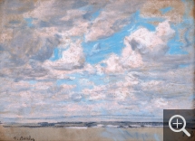 Eugène BOUDIN (1824-1898), Etude de ciel et plage, s. d., pastel sur papier, 20,3 x 29,2 cm. collection particulière ©Wilson Graham