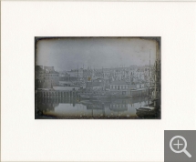 Hippolyte FIZEAU, Le Havre, vue du bassin du Roi, depuis l'hôtel du Brésil, été 1840, daguerréotype, 10,2 x 15,6 cm. Bibliothèque municipale du Havre