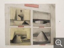 Thomas HUBER (1955), Hängung Aushub (15.5.12), 2012, watercolour on paper. Frac Haute-Normandie. © All rights reserved — © ADAGP, Paris, 2015