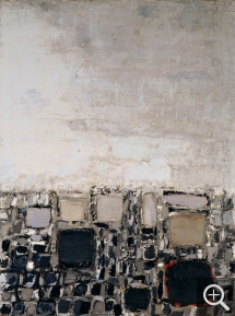 Nicolas de STAËL (1914-1955), Les Toits, 1952, huile sur isorel, 200 x 150 cm. Paris, musée national d’art moderne (MNAM) — Centre Pompidou. © Centre Pompidou, MNAM-CCI, Dist. RMN-Grand Palais / Bertrand Prévost — © ADAGP, Paris, 2014