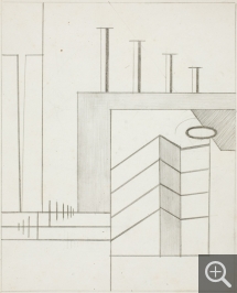 Franciska CLAUSEN (1899-1986), Purist Drawing, graphite, 20 x 16 cm. © MuMa Le Havre / Florian Kleinefenn — © ADAGP Paris 2016