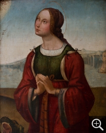 Attribué à Lorenzo di Ottavio COSTA (ca. 1460-1535), St. Margaret Campana, oil on wood, 45.5 x 37 cm. © MuMa Le Havre / David Fogel