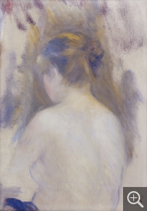 Pierre-Auguste RENOIR (1841-1919), Femme vue de dos, ca. 1875-1879, huile sur toile, 27,1 x 22,1 cm. © MuMa Le Havre / Florian Kleinefenn