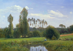 Claude MONET (1840-1926), Vue prise à Rouelles, 1858, huile sur toile, 46 × 65 cm. Japon - Saitama - Museum of Modern Art - dépôt du Marunuma Art Park - Asaka. © Bridgeman Images