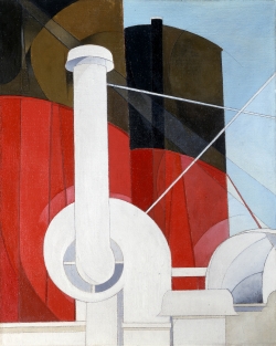 Charles DEMUTH (1883-1935), Paquebot Paris, 1921-1922, huile sur toile, 63,5 x 50,8 cm. Colombus. ©Columbus Museum of Art - Ohio : Don de Ferdinand Howald