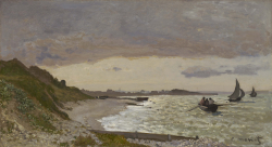 Claude MONET (1840-1926), Bord de la mer à Sainte Adresse, 1864, huile sur toile, 40 x 70 cm. Minneapolis - The Minneapolis Institute of Art - don Mr and Mrs Theodore Bennett. © The Minneapolis Institute of Art