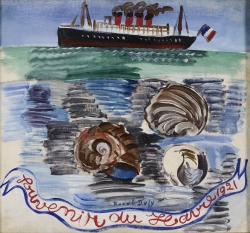 Raoul DUFY (1877-1953), Souvenir du Havre, 1921, huile sur toile, 35 x 38 cm. Le Havre - Musée d'art moderne André Malraux. ©MuMa Le Havre / Florian Kleinefenn