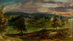 Eugène DELACROIX (1798-1863), Paysage à Champrosay, ca. 1849, huile sur toile, 41 x 72,5 cm. © MuMa Le Havre / David Fogel